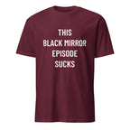 THIS BLACK MIRROR EPISODE SUCKS dystopian statement t-shirt in Brown | BASED ALT-WEAR