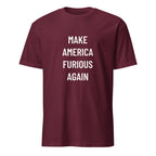MAKE AMERICA FURIOUS AGAIN MAGA-parody statement t-shirt in Brown | BASED ALT-WEAR