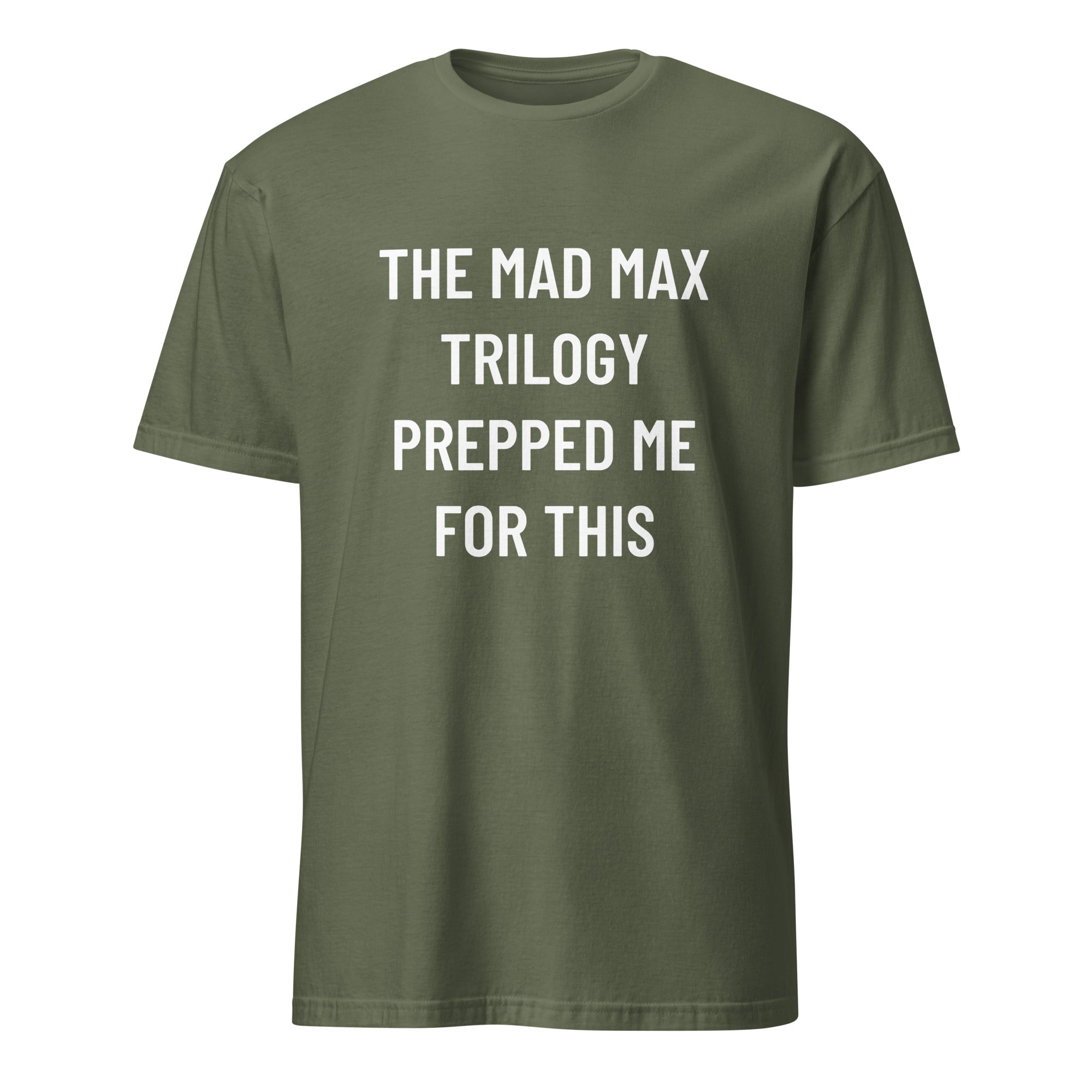 THE MAD MAX TRILOGY PREPPED ME FOR THIS dystopian-cinema statement t-shirt in Army | BASED ALT-WEAR