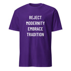 REJECT MODERNITY EMBRACE TRADITION trad-culture statement t-shirt | BASED ALT-WEAR