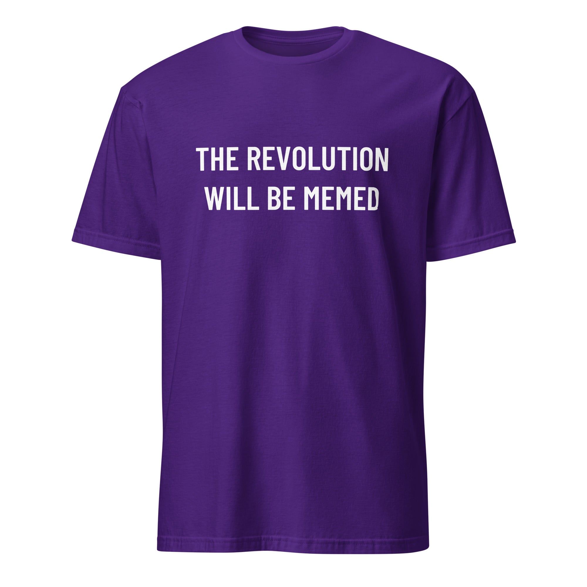 THE REVOLUTION WILL BE MEMED meme-culture statement t-shirt in Navy | BASED ALT-WEAR