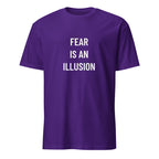 FEAR IS AN ILLUSION statement t-shirt in Purple | BASED ALT-WEAR